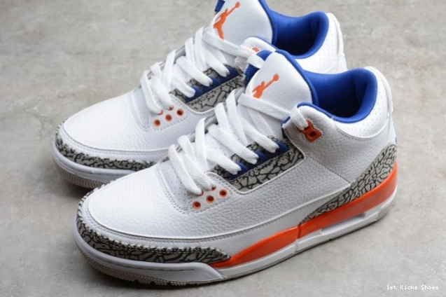1st Kicks Shoes 136064-148 'Knicks Rivals' 3 Jordan Air Retro 0813